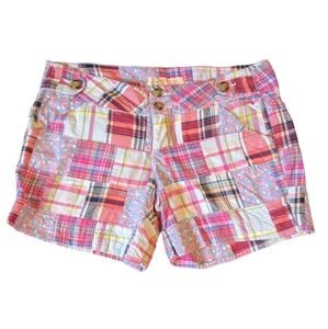 Grane Jeans plaid/patchwork 100% cotton shorts.